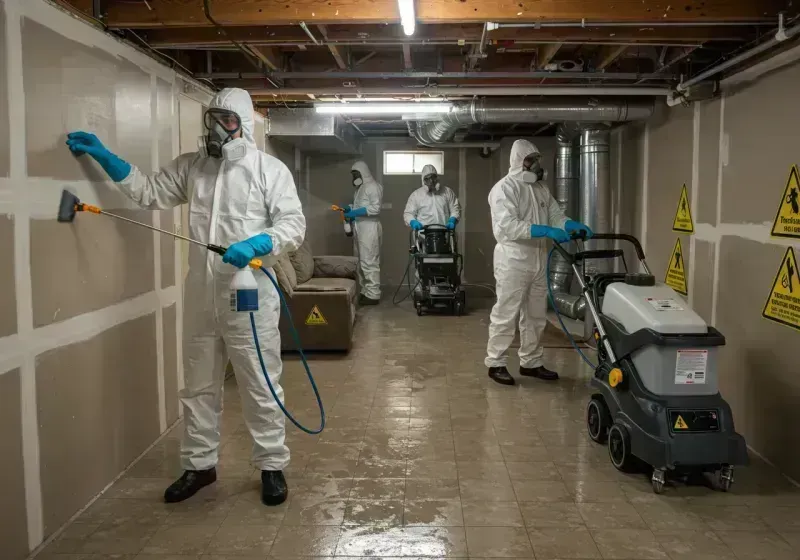 Basement Moisture Removal and Structural Drying process in Webster, NH